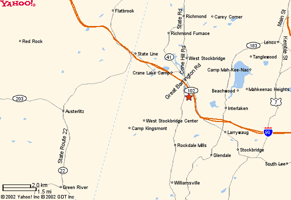 local map of the berkshires